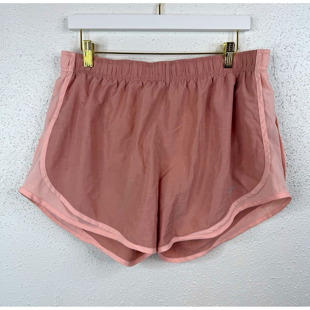 Nike Dri-FIT Women's Pink Running Shorts Size XL Elastic Waist Mesh Polyester